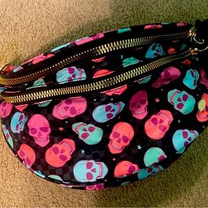 Gold Blush Neon Skulls bum bag